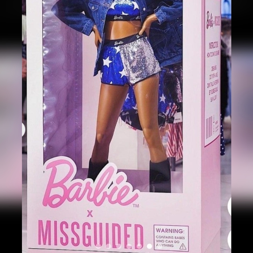 Barbie × Misguided Sequins Outfit American Patriotic Barbie Halloween Costume